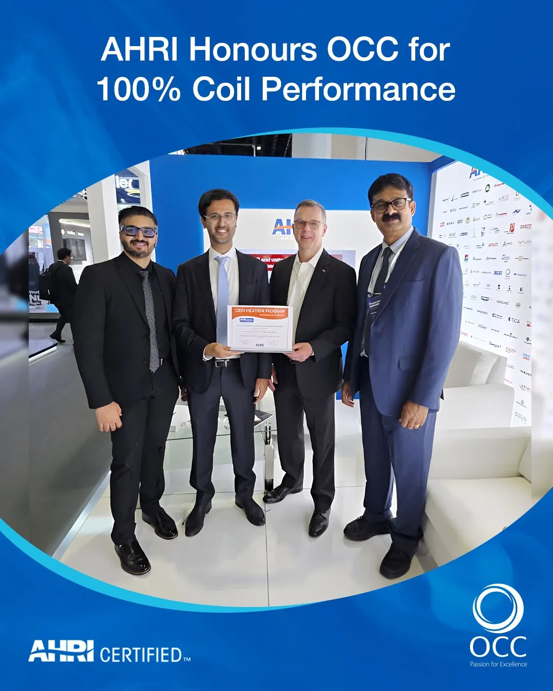 AHRI Performance test pass- continuous 3 years in a row certificate